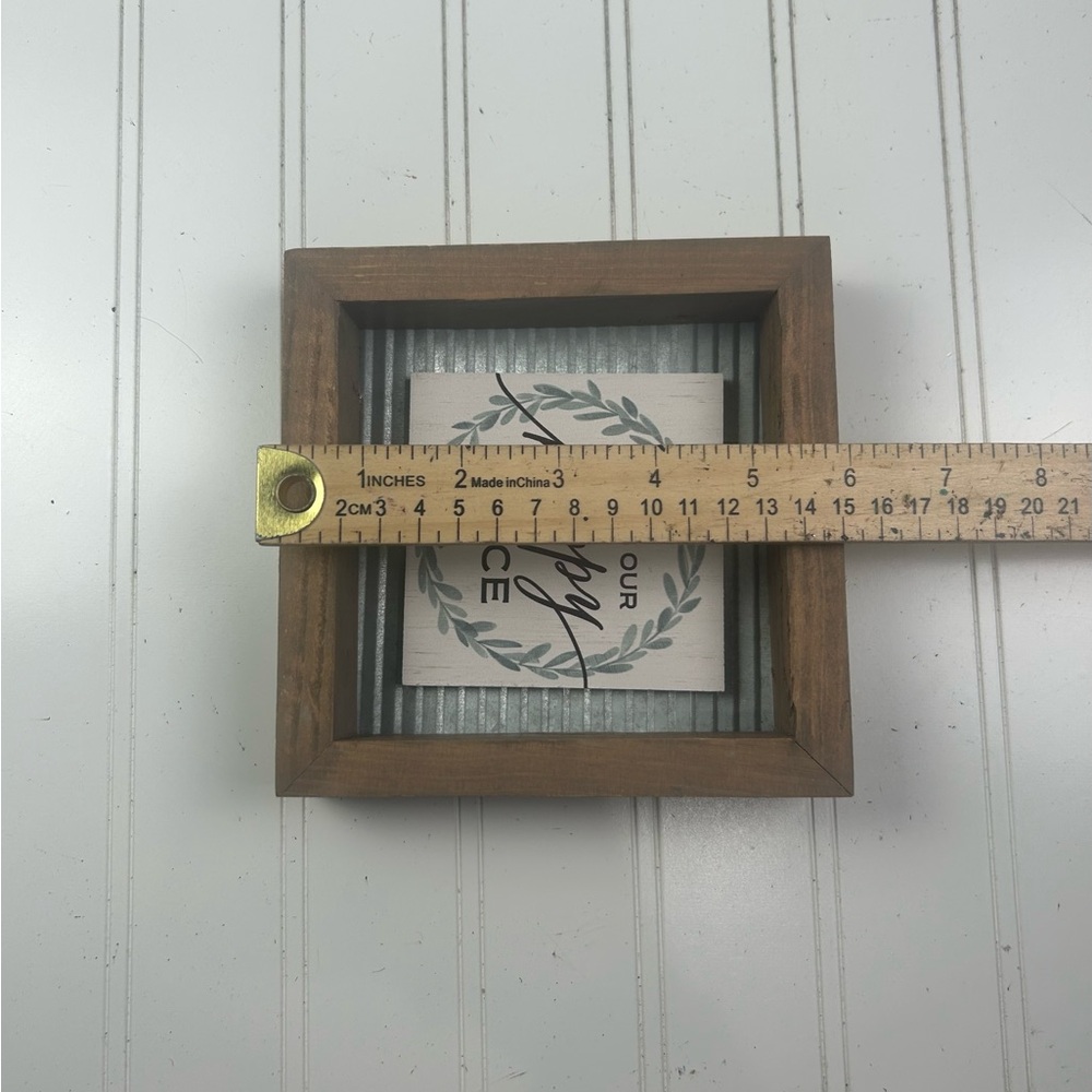 Wooden Sign Duo โ โThis Is Our Happy Placeโ & Inspirational Quote Block Decor - Picture 7 of 7